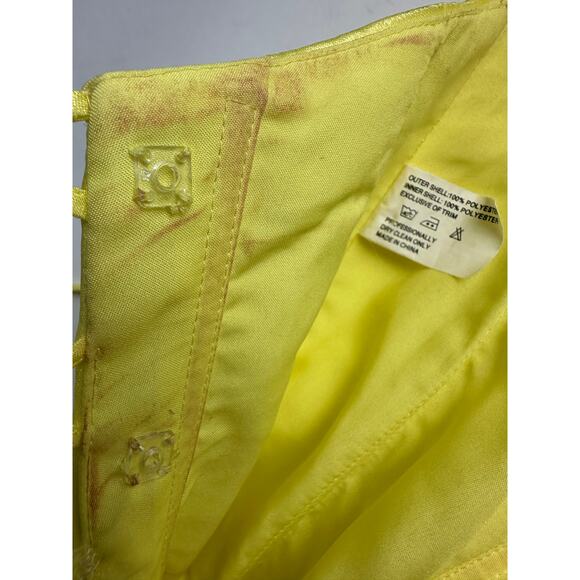 Vintage Y2K NIght Moves Size 8 Canary Yellow Prom Dress Formal Gown 2000s - Picture 11 of 16